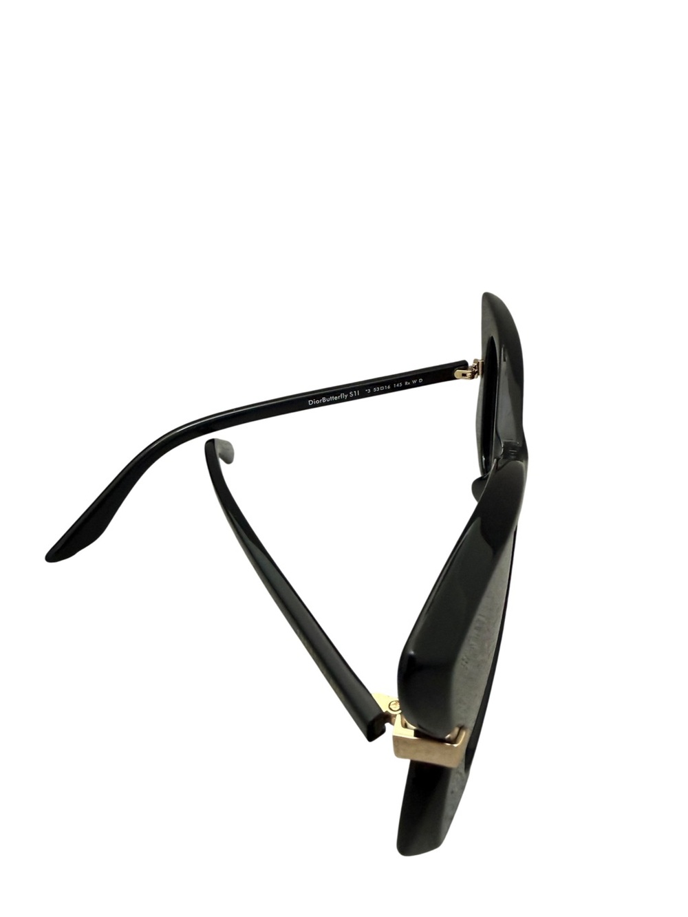 NWOT Dior Black Cat-Eye Sunglasses with Gradient Brown Lenses - Picture 9 of 10